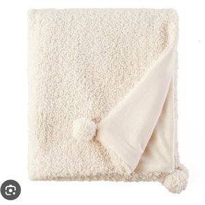 Jillian Harris X CANVAS White Sherpa Throw, 50in x 60in.
